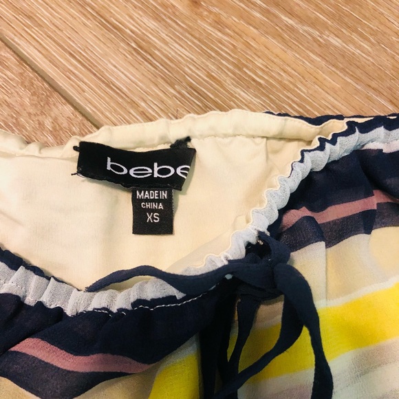 Bebe Striped Tube Top XS - Picture 3 of 4